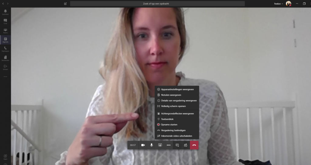 Screenshot Microsoft Teams achtergrond aanpassen