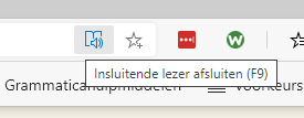 Screenshot Microsoft Edge insluitend lezen