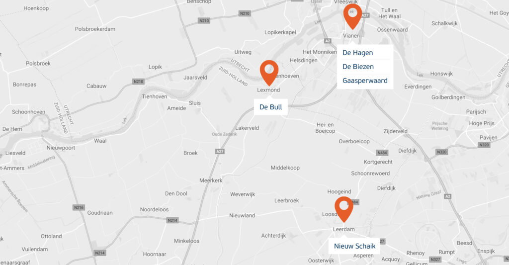 Screenshot Google Maps glasvezel Vijfheerenlanden