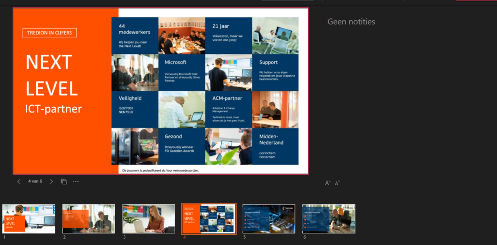 Screenshot PowerPoint Presenteren in Teams