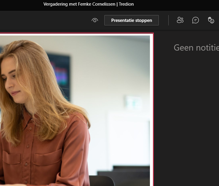 Screenshot PowerPoint Presenteren in Teams