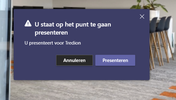 Screenshot PowerPoint Presenteren in Teams