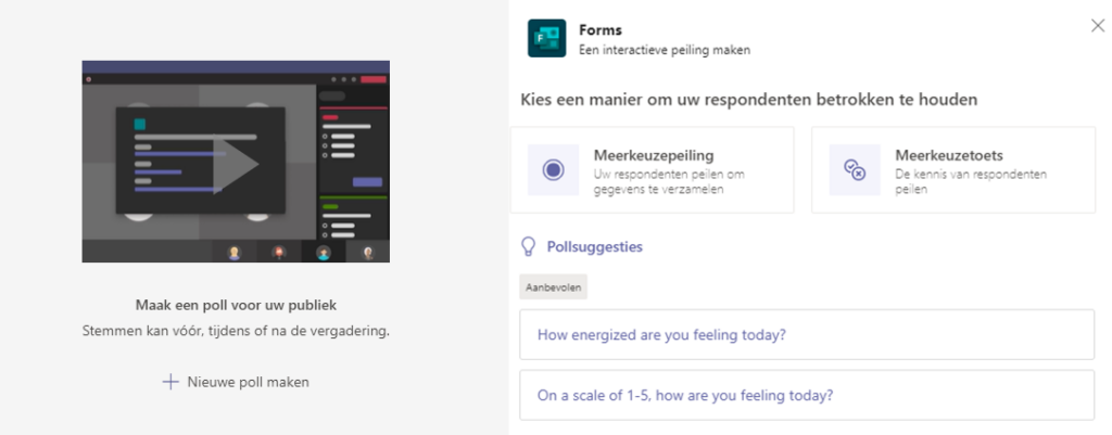 Screenshot Teams poll