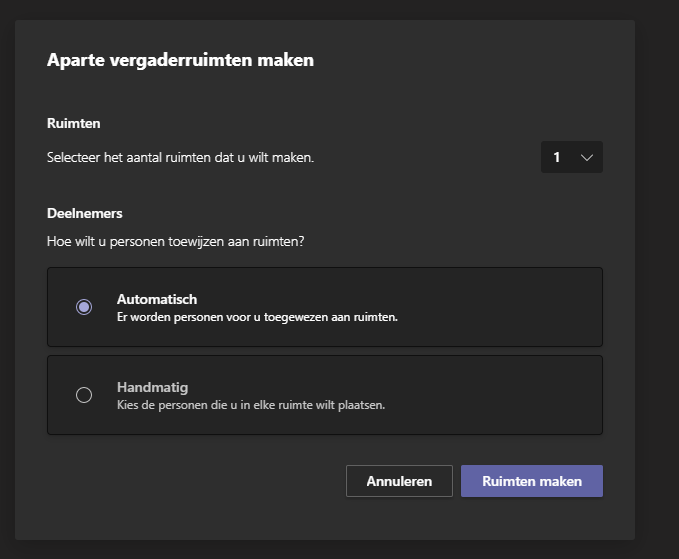 Breakout Rooms maken vergaderruimten
