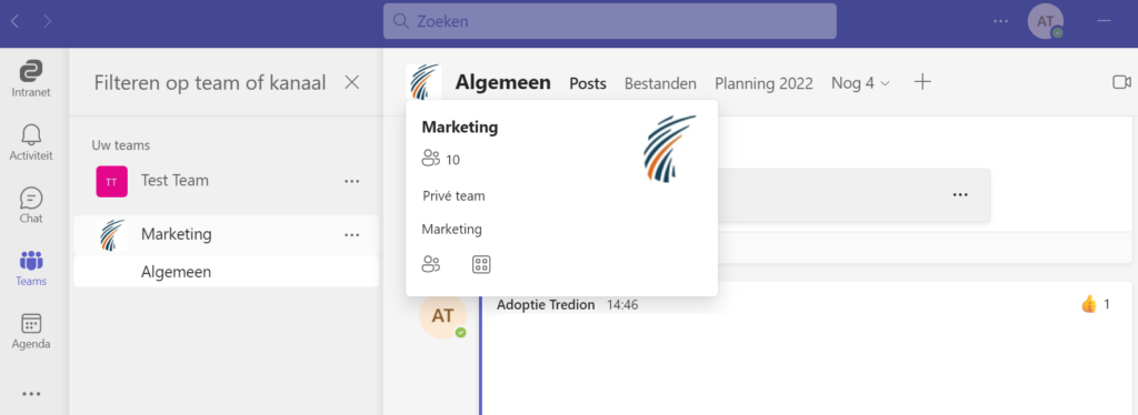 Zoeken in Teams