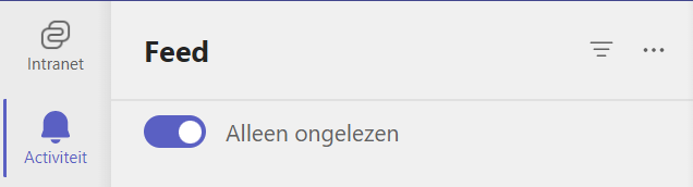 Alleen ongelezen chats Teams