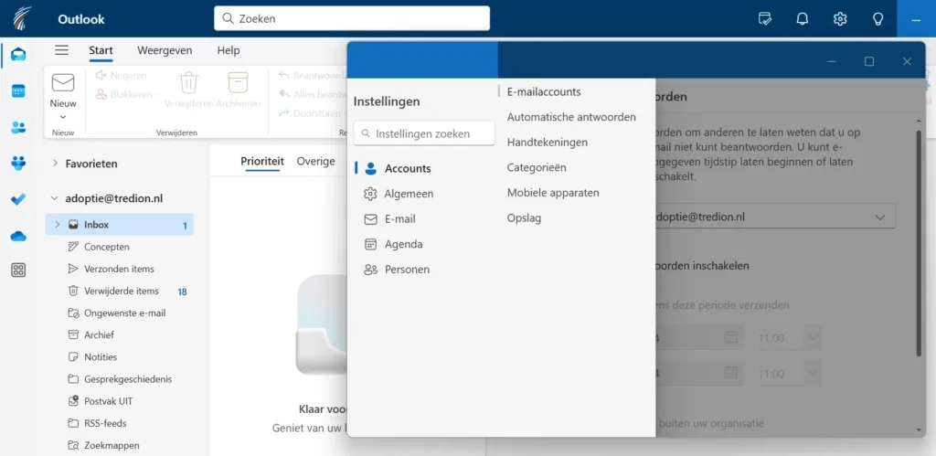 Automatische antwoorden in Outlook