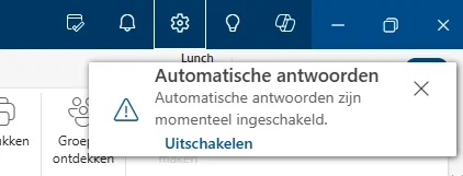Out of Office actief