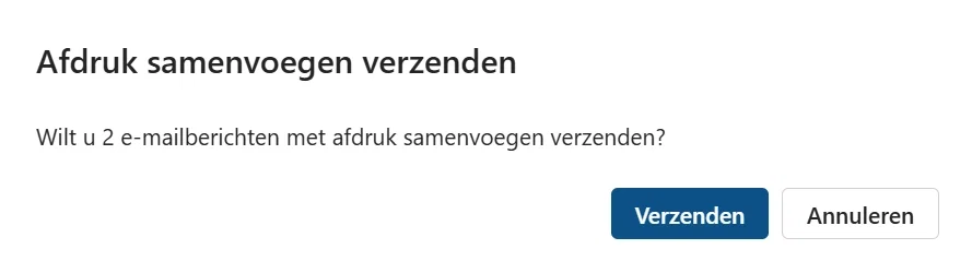 Afdruk samenvoegen controle in Outlook